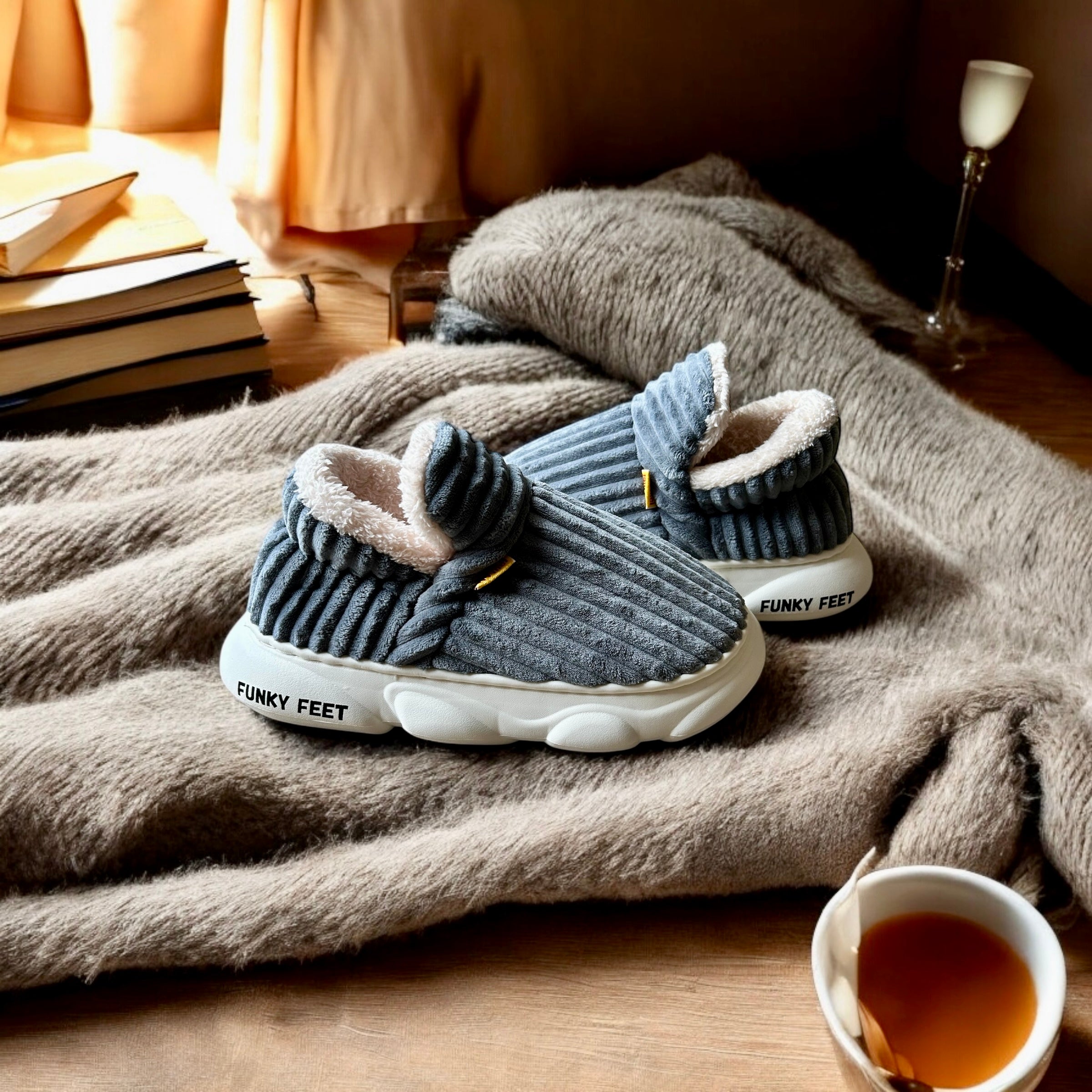 The Big Softie – Grey | Warm, Cushioned Slippers