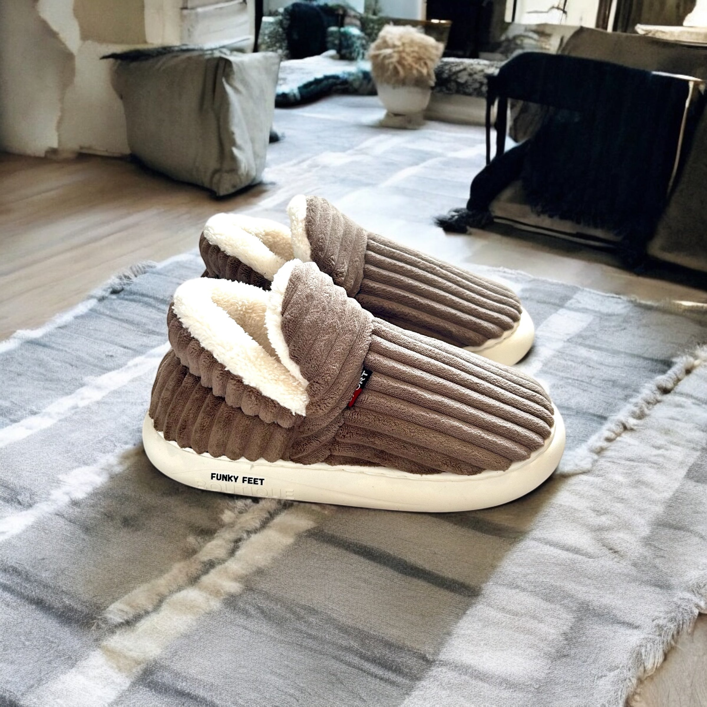 The Little Softie Brown slippers - lightweight and cosy design