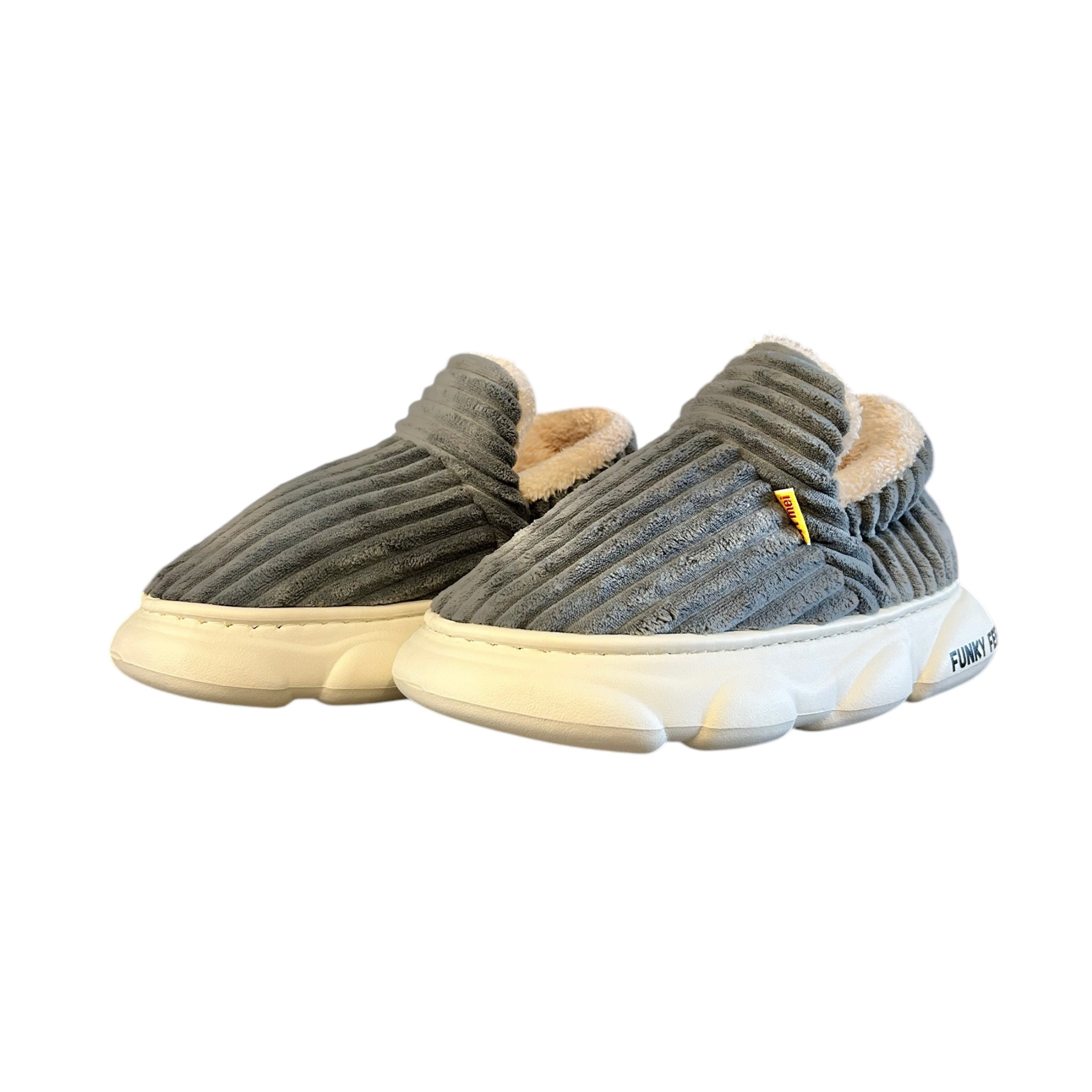 The Big Softie Grey - soft, non-slip slippers for home