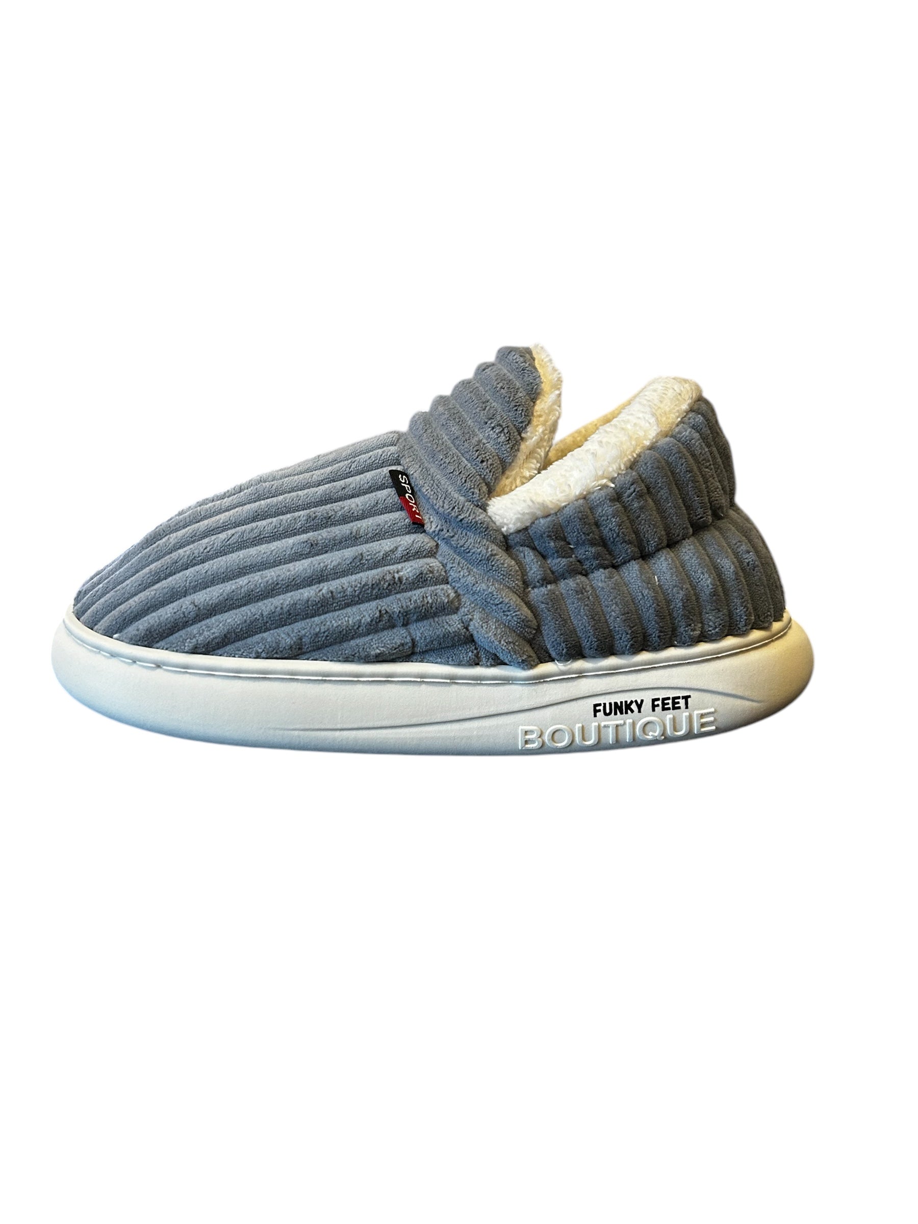 Plush inner lining of The Little Softie in grey